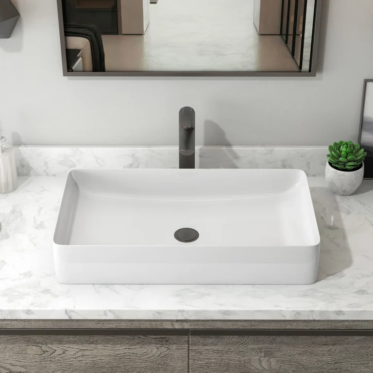 clean, new bathroom sink
