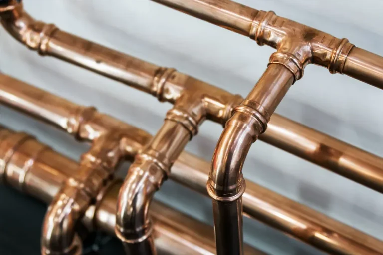 series of copper pipes